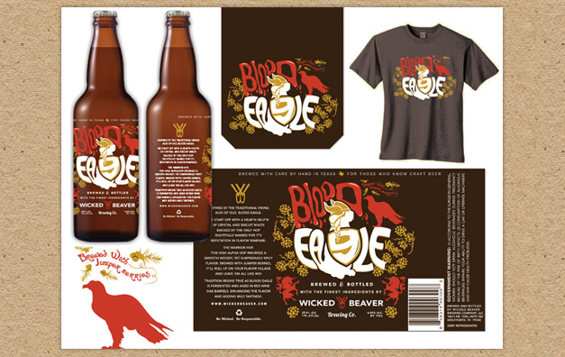 Wicked Beaver Brewery Blood Eagle Viking Ale Artwork