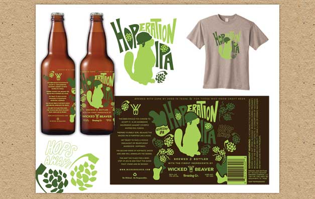 Wicked Beaver Brewery Hoperation IPA Artwork