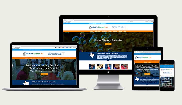 Lubbock Pediatric Therapy Inc Website Layout